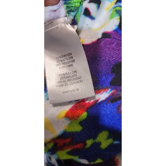 Joseph A. Quest-ce Que C'est Silk? Womens Cardigan PM Multicolor Floral Design - Picture 5 of 5